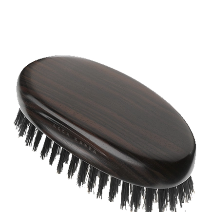 Acca Kappa Military Style Hairbrush - Ebony Wood - Black Natural Bristles