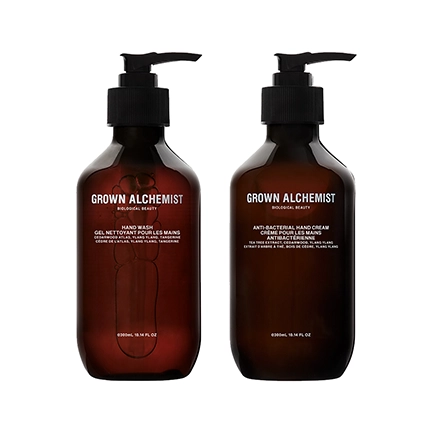 Grown Alchemist Hand Purify & Protect Hand Care Set 2 x 300 ml Hand Wash Cedarwood Atlas + Anti-Bacterial Hand Cream Twinset